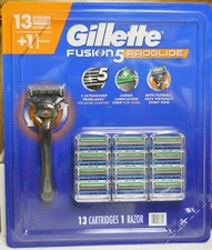 Gillette Proglide Refill  Cartridges 13 Count Plus 1 Flexball Handle  (New)