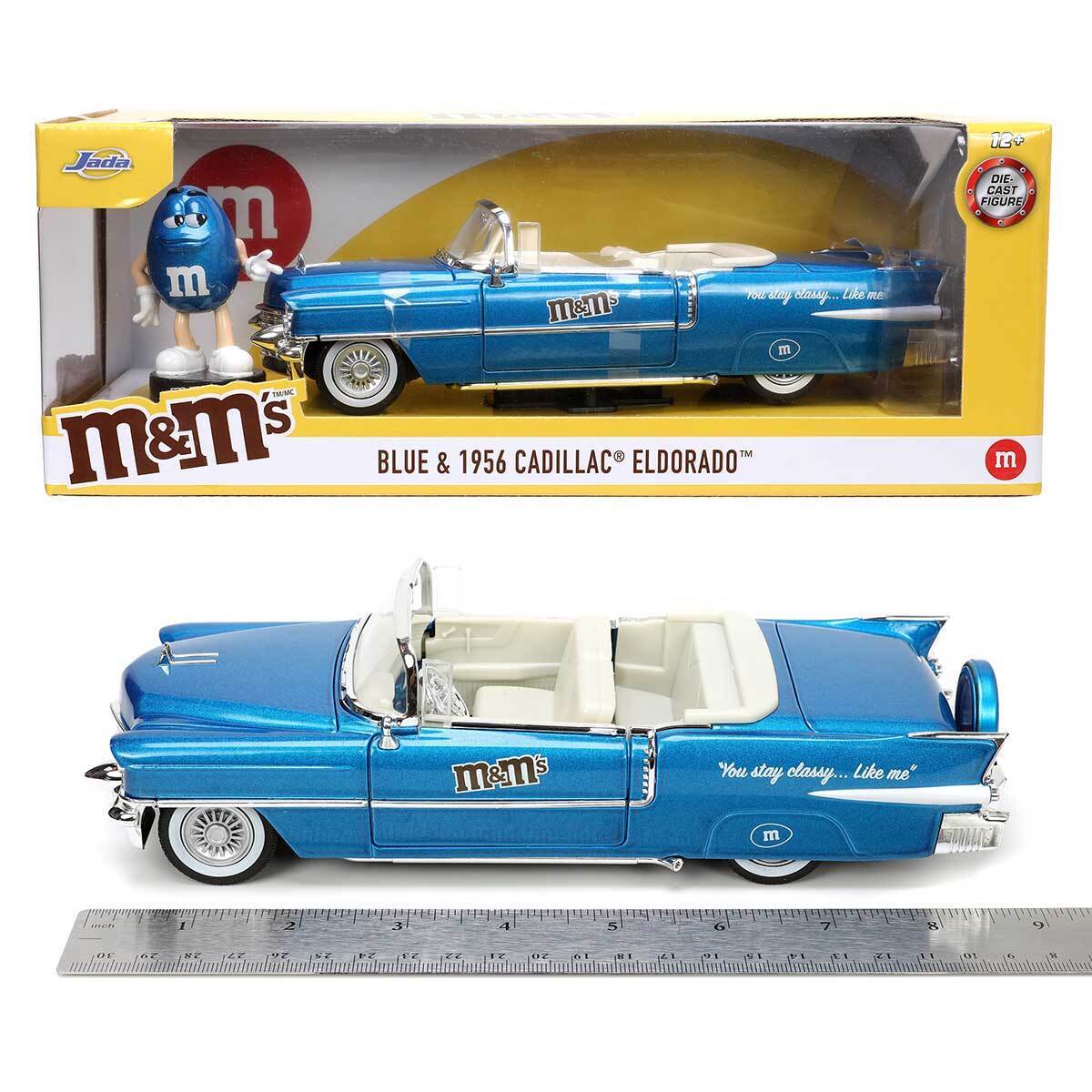 Jada Toys Hollywood Rides: Blue M&M and 1956 Cadillac Eldorado 1/24 Scale