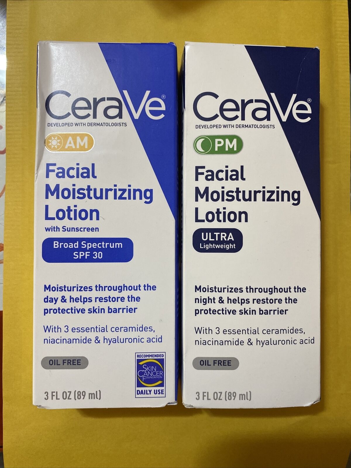 2 CeraVe  Am & PM Facial Moisturizing Lotion (3 fl oz)  (2 pac) EXP-2024 FRESH