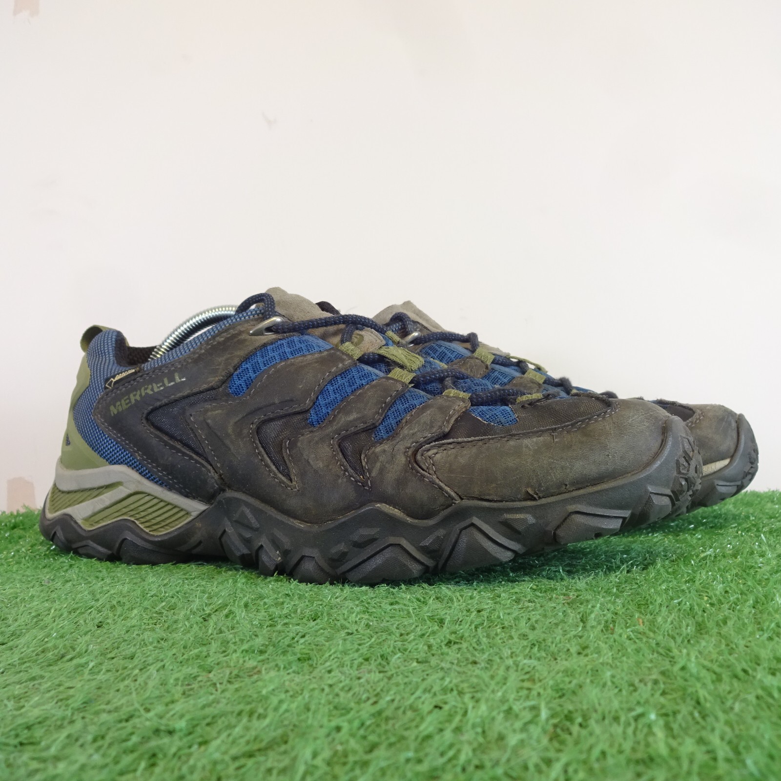 Scarpe da passeggio Merrell taglia 9 5 uomo marroni scarpe da ginnastica escursionismo stivali goretex outdoor