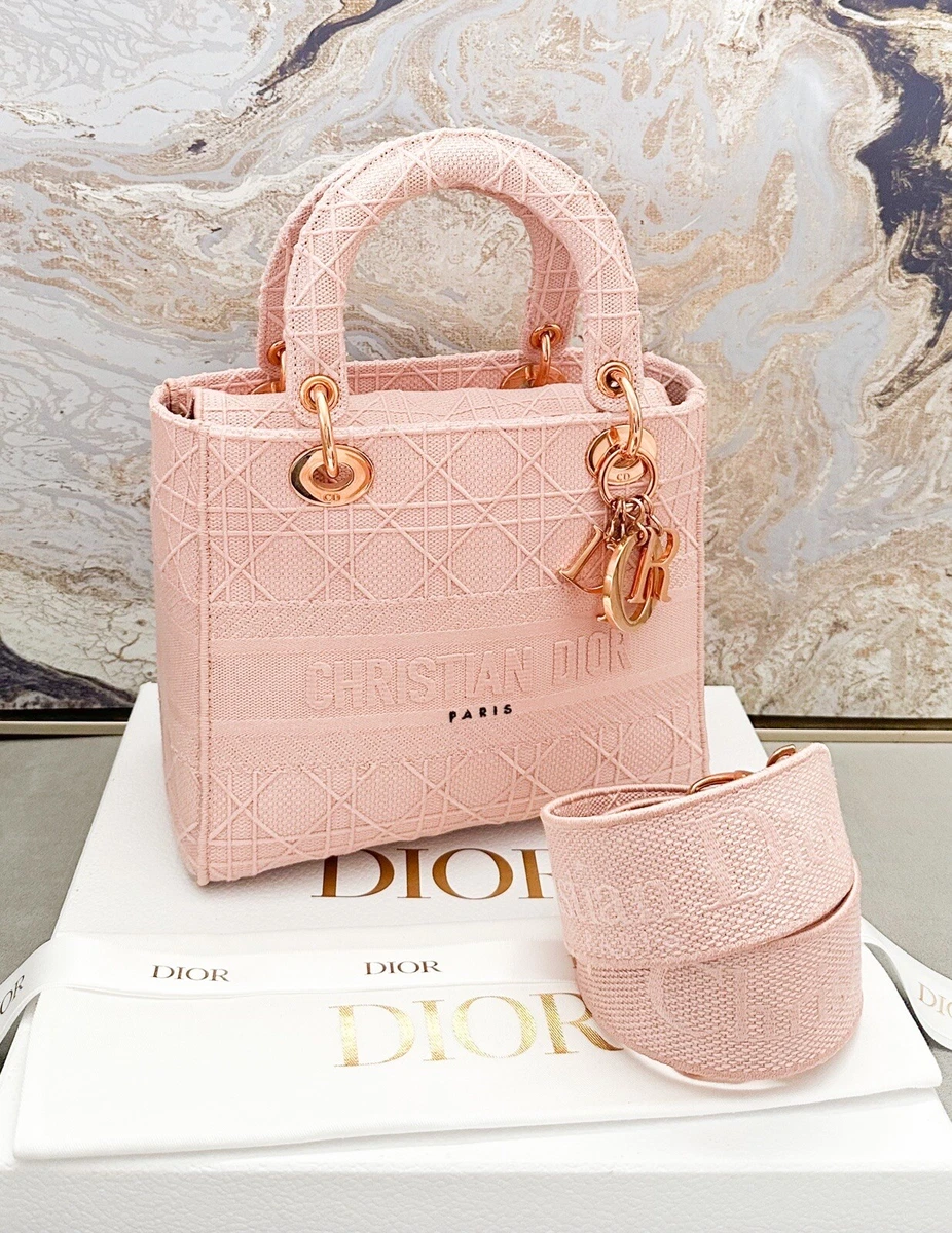 Lady dior canvas shop bag price
