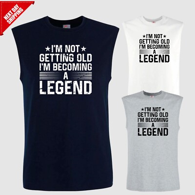 I'm Not Getting Old I'm Becoming a Legend Trägershirt Herren lustig Spruch Tank Top Geschenk