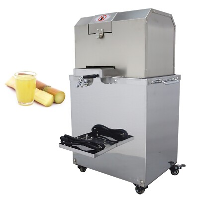 4 Rolls Electric Sugar Cane Press Juicer Sugarcane Juicer Extractor Squeezer