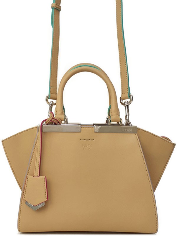 Fendi Trois Jours 2WAY Leather Handbag 8BH333 in Black T1010