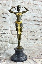 ART DECO, CHIPARUS "ILUSIÓN DE VIRTUD", ESTATUA DE BRONCE FIGURA FIGURA OBRA DE ARTE