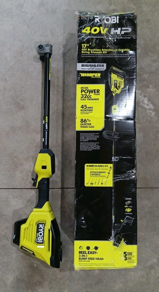 RYOBI 40V HP Brushless 17” Carbon String Trimmer (RY40HPST02) - Tool Only *READ* - Image 1 of 4