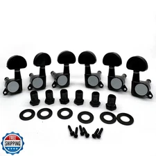 harpfeas 6 Pieces 3L3R Guitar tuner pegs,Big Semicircle Sealed guitar tuning 