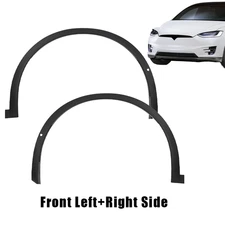 Pair For 2016-21 Tesla Model X Front Right+Left Wheel Fender Flare Molding Trim