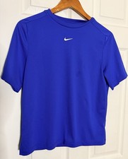 Nike T Shirt Youth Boys XL Dri Fit Blue Swoosh Logo Graphic Performance Active
