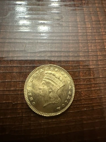 1862 USA Large Indian Head Gold Dollar Coin