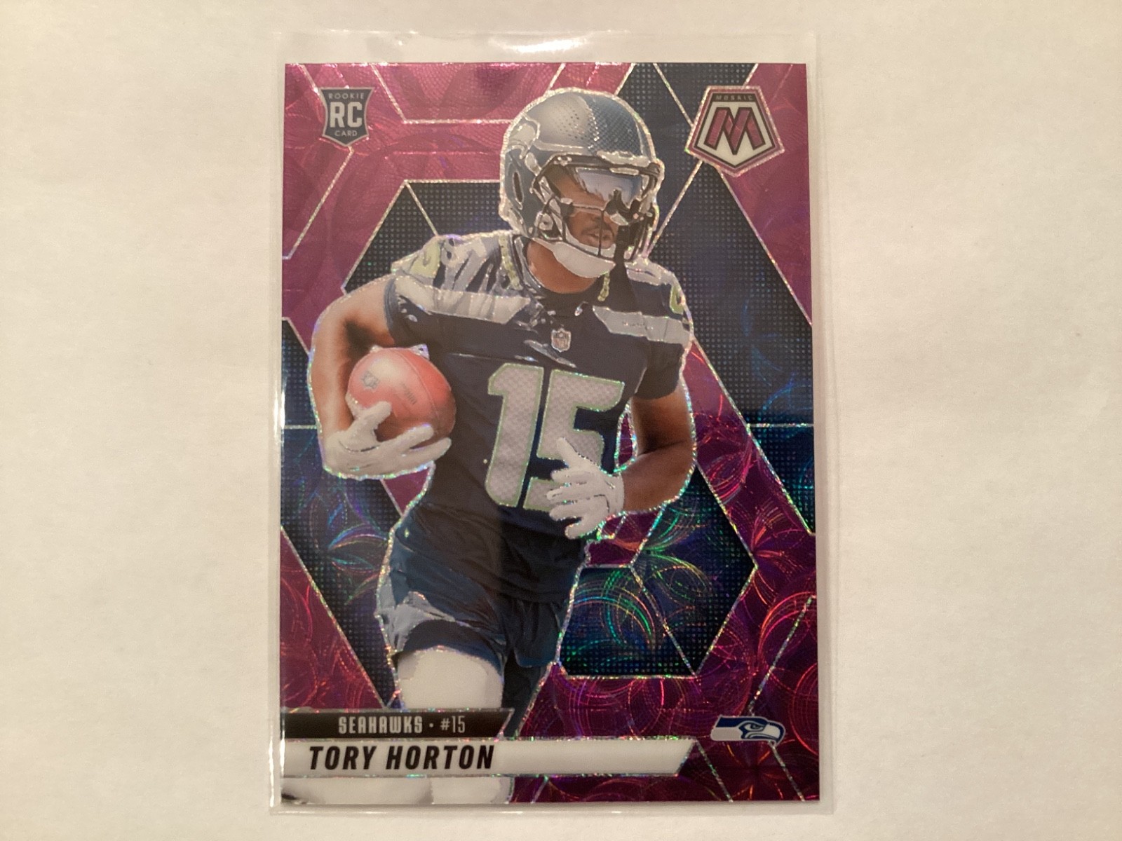 Tory Horton 2025 Panini Mosaic Purple Scope Prizm Rookie Card # 396 Seahawks