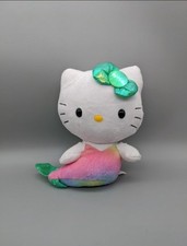TY Beanie Baby Hello Kitty Mermaid Plush 6" Sanrio 2013 Rainbow