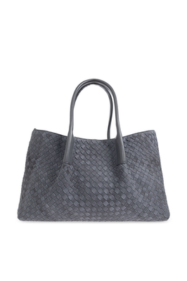 BOTTEGA VENETA Pinacoteca Large Cloudy Indigo Suede Tote Bag New