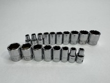 Vintage Snap-on 14 Drive Sae Socket Lot 6 12 Point Usa Mixed Partial Set Vintage Snap-on 14 Drive Sae Socket Lot 6 12 Point Usa Mixed Partial Set