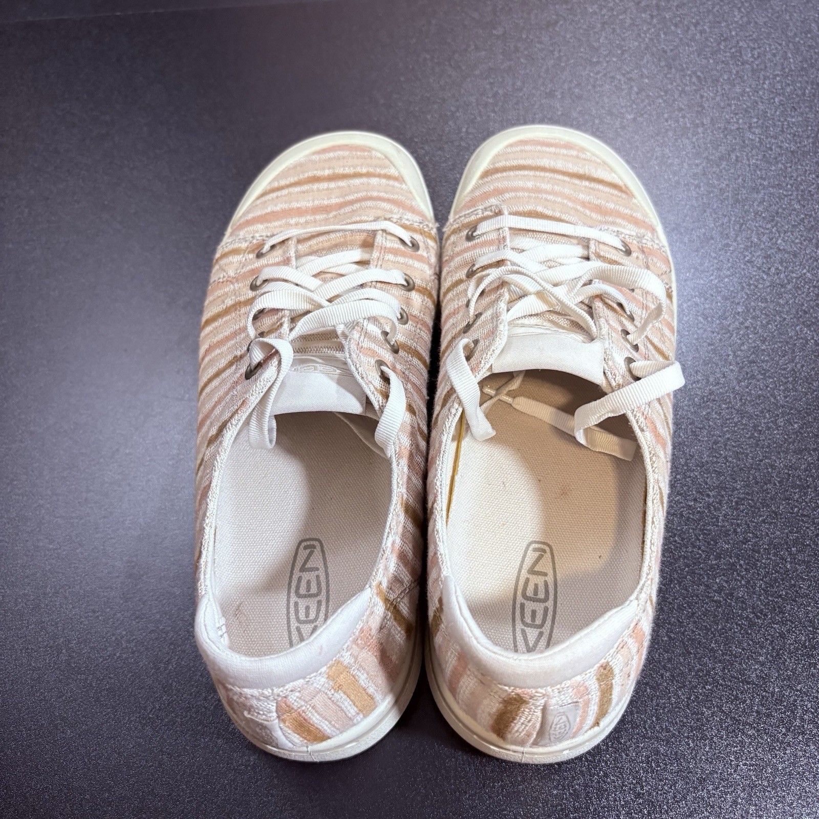 Scarpe sneakers Keen Elsa IV donna taglia 9 5 tela lifestyle colore nudo a righe