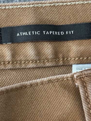 Jeans da viaggio Banana Republic uomo 44X31 marrone sportivo aderente conico pantaloni - Foto 4 di 9
