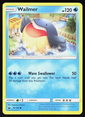 Wailmer 39/168 Common Himmelssturm Pokemon LP