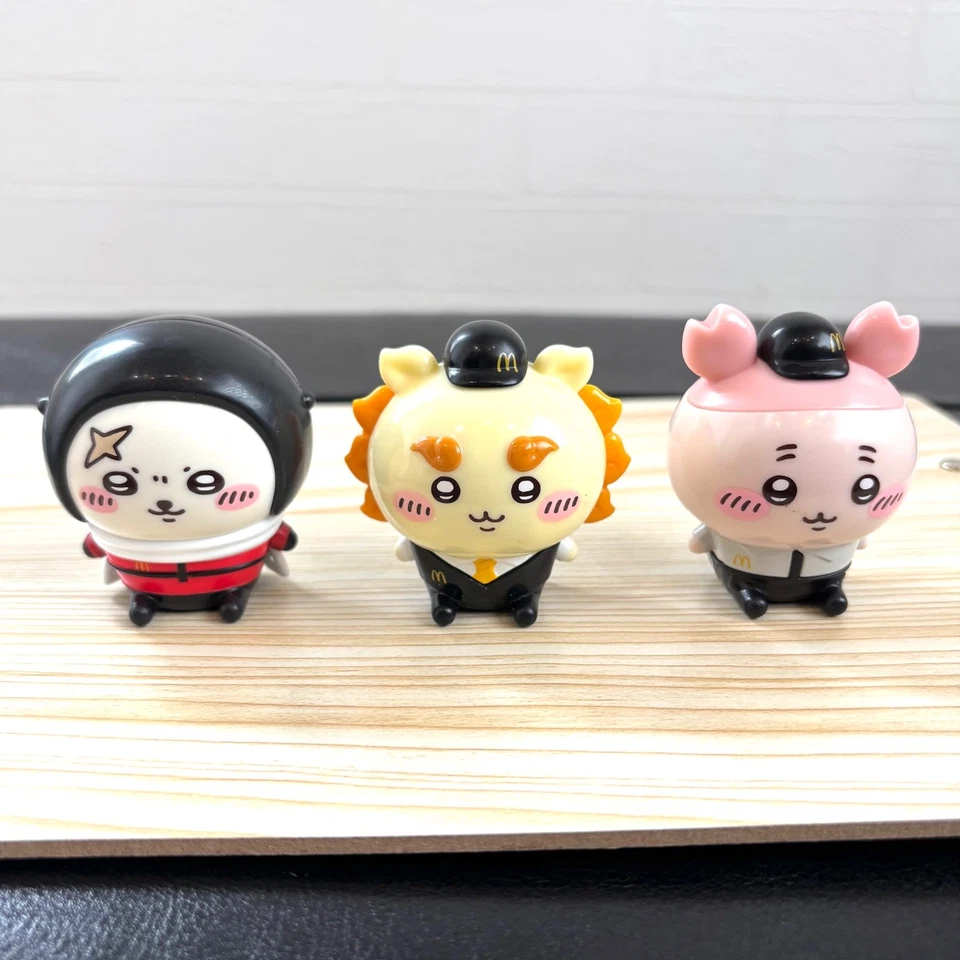 Chiikawa McDonald’s Japan Pencil Toppers 3pc Usagi Rakko Furuhonya Used - Image 1 of 4