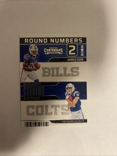 2022 Panini Contenders - Round Numbers Alec Pierce, James Cook #RN-CP (RC)