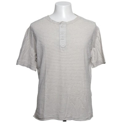 Gilded Age, T-shirt, Größe: M, Beige/Grau, Baumwolle, Streifen, Herren #xUz
