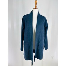 LOFT Women s Navy Blue w/White Flecks Cardigan Sz M