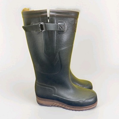 Aigle Men Dark Green  Rubber Boots EU 41 US 9 Size Insulated Deep Tread