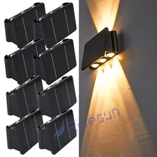 1-4X New Solar Deck Lights Outdoor Waterproof LED Steps Lamps For Stairs Fence