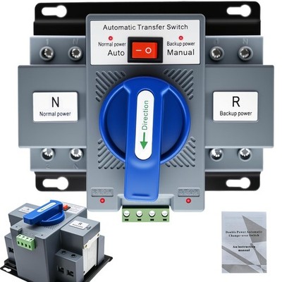 110V Dual Power Automatic Transfer Switch 2P 63A CE Certified Generator Switch 5