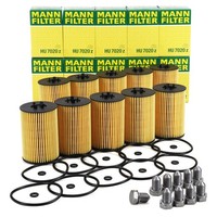 10X Mann Hu7020Z ÖLfilter + Schraube FüR VW Golf 6 7 Passat T6 A3 A4 1.6/2.0 TDI
