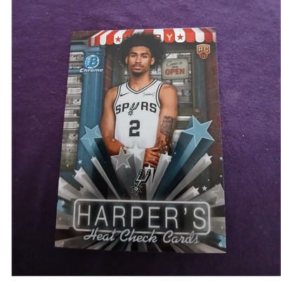 Topps 2025 Chrome Dylan Harper Hobby Stars HS-4 San Antonio Spurs Rookie Card