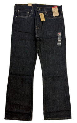 Levis 527 Slim Bootcut Jeans 34x30 Dark Blue Denim Western Cowboy Pants