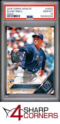 2016 TOPPS UPDATE GOLD #US40 BLAKE SNELL RC #/2016 PSA 10