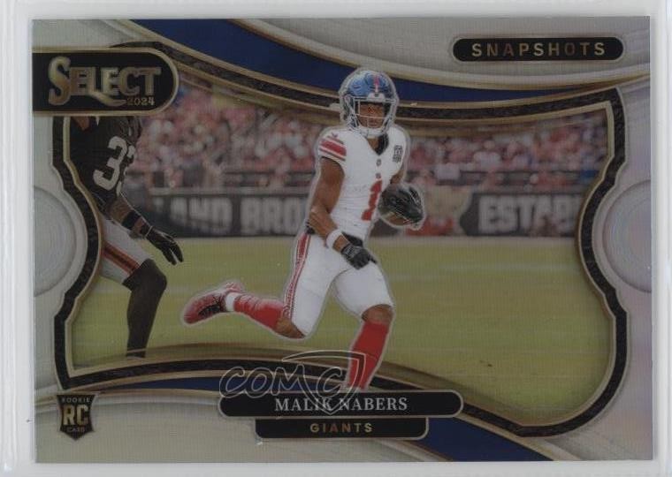 2024 Panini Select Snapshots Silver Prizm Malik Nabers #18 Rookie RC 1h5u