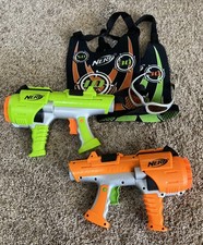 Nerf Dart Tag Hyperfire Deluxe 2-Player Set 2 Blasters. 2 Vest 1 Glasses