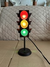 Mini Flickering Traffic Light Desk Lamp w/Base 10.5 Inches - Works