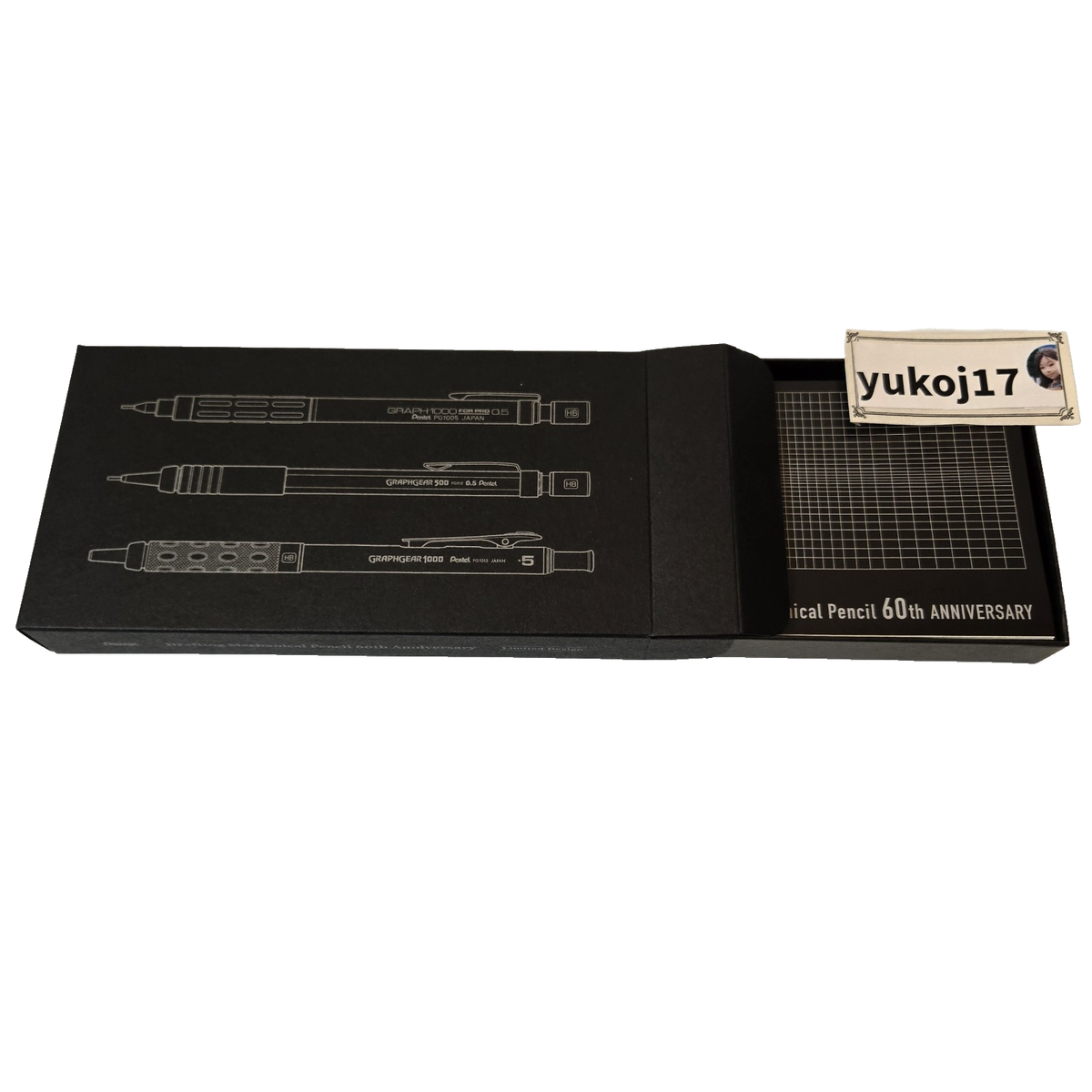 Pentel 60th Anniversary Limited Black Graph1000/GraphGear Set
