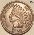 1890 Indian Head Penny Cent