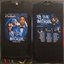 KID CUDI To The Moon World Tour 2022 Concert Merch Shirt Size XL Hip Hop Rap
