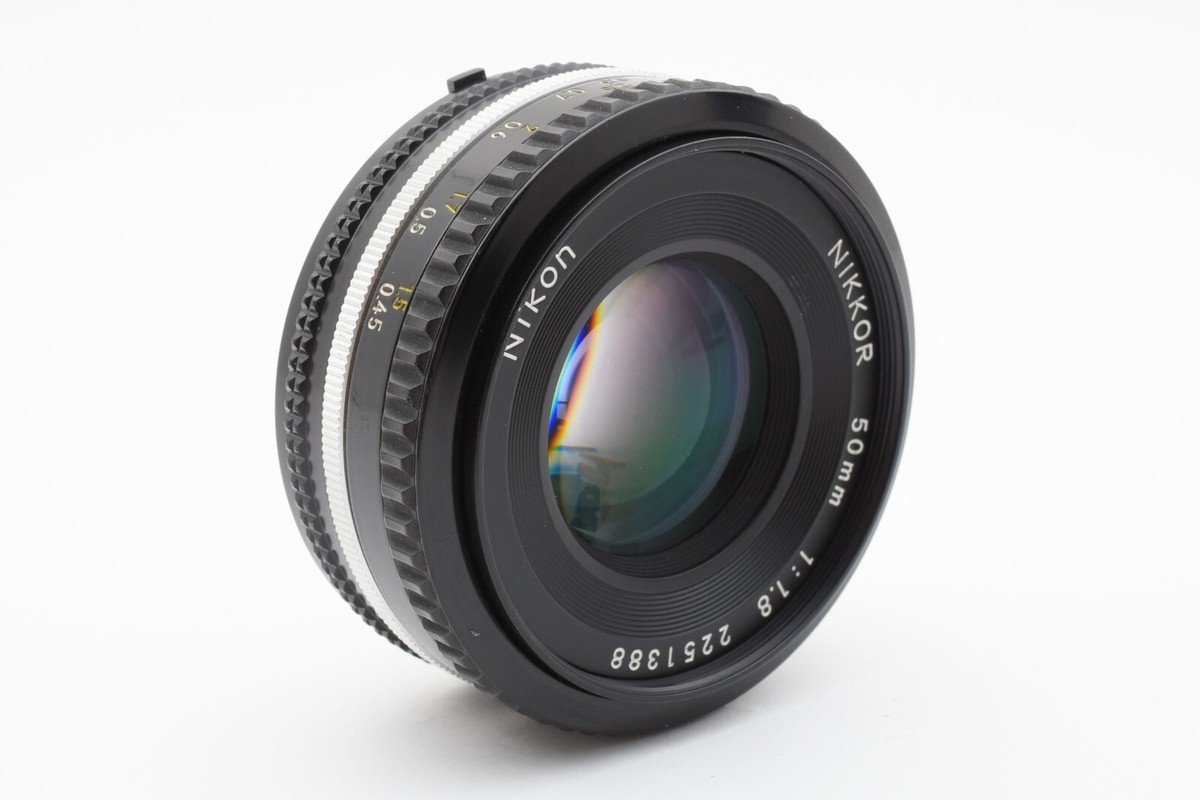 超美品 NIKON AI-S NIKKOR 50mm f1.8 MF C847 Nikon Ai-s Nikkor 50mm f1.8 MF Pancake MF Film Camera Lens