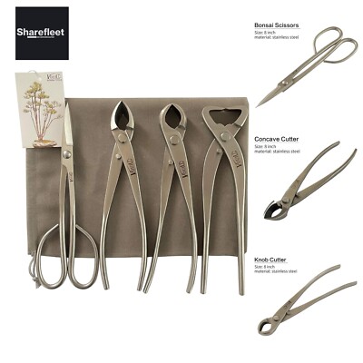 4-teiliges Bonsai-Werkzeug-Set, Konkavschneider, Knaufschneider, Stammsplitte...