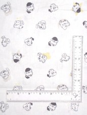 Dalmatians Dog Fabric By Yard Disney Dogs Toss White Cotton by Camelot