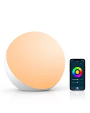 Smart Table Lamp with App/Voice Control, Dimmable RGB LED Touch Lamp