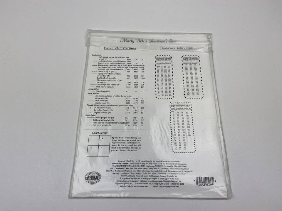 A Pegasus Publication Sweetheart’s Gate Cross Stitch Pattern Marty Bell - Image 3 of 3
