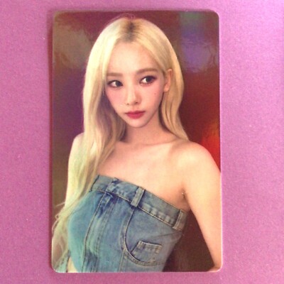 KARINA Aespa TCG 0411 Blonde denim overall dress left Foil KPOP