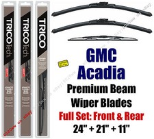 Wipers 3-Pack Premium Front + Rear - fit 2013+ GMC Acadia - 19240/210/30110