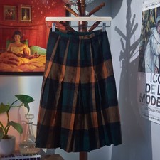 Vintage 60s Century of Boston pleated plaid skirt.