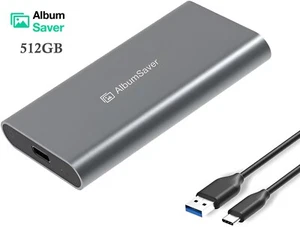 Disques solides externes de sauvegarde de l'album 512GB USB Type C- 500MB/S Super vitesse