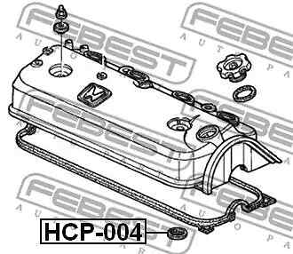 Guarnizione sede candela HCP-004 FEBEST per HONDA CRX II CRX III CIVIC V Coupé
