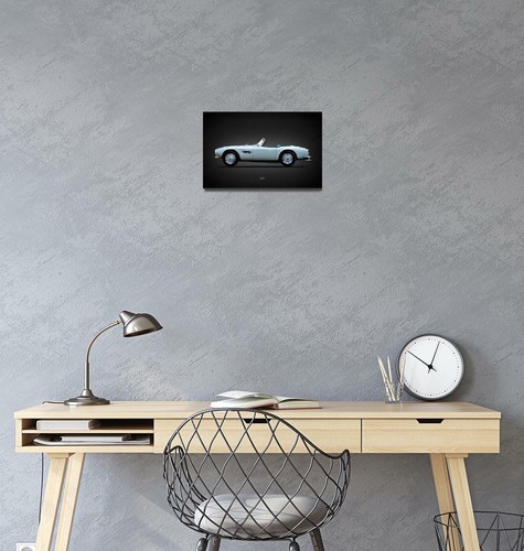 Toile Art - BMW 507 Minimal Moderne Voiture de Sport Classique, 3 Tailles - Photo 2 sur 20