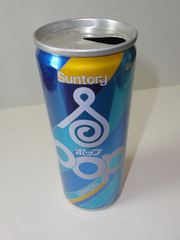 RARE Collectible JAPANESE SUNTORY POP Soda Can サントリー ポップ レモン JAPAN EMPTY 250m